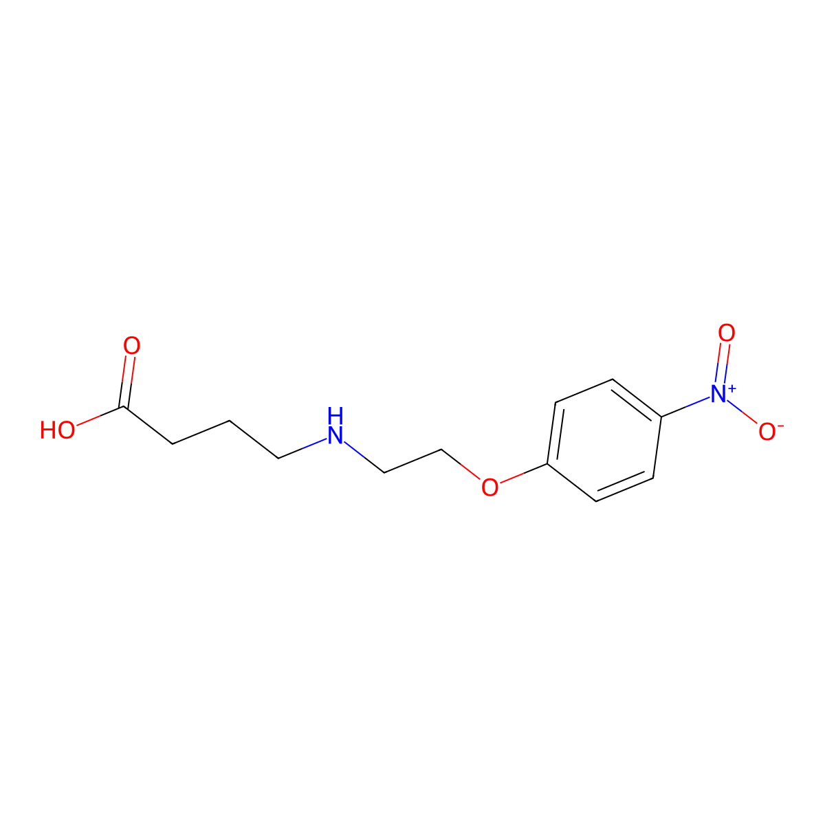 4-((2-(4-Nitrophenoxy)ethyl)amino)butanoic acid molecular structure, CAS 1245698-26-3