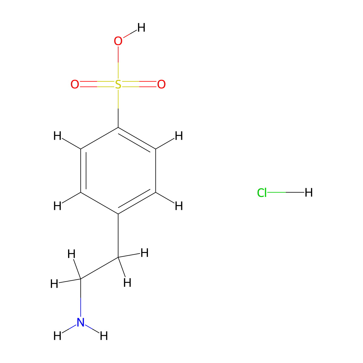 4-(2-Aminoethyl)benzenesulfonic acid hydrochloride molecular structure, CAS 1245700-93-9