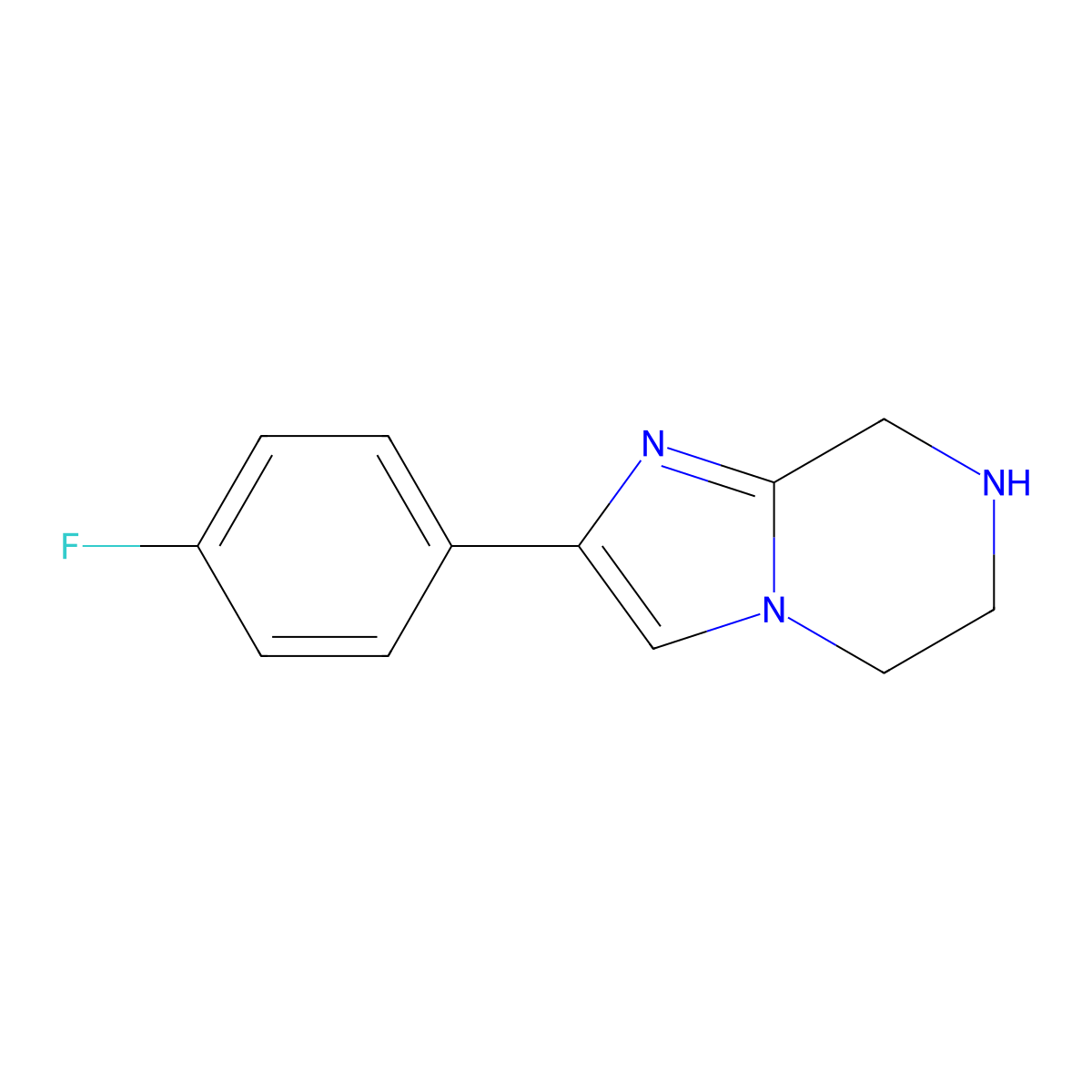 2-(4-Fluorophenyl)-5,6,7,8-tetrahydroimidazo[1,2-A]pyrazine molecular structure, CAS 1245706-53-9