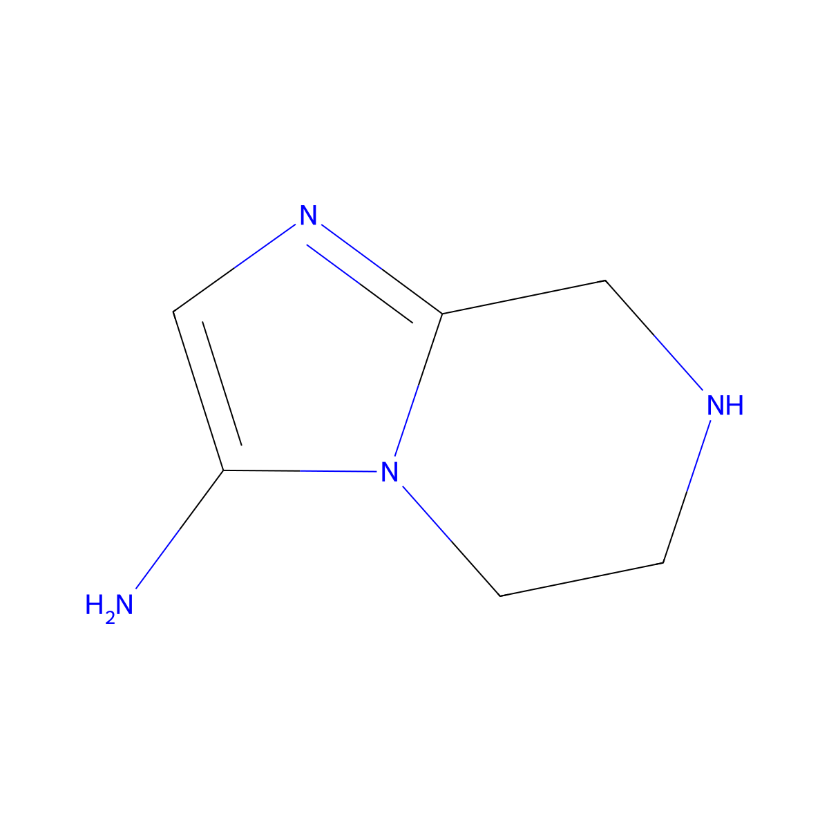 5H,6H,7H,8H-imidazo[1,2-a]pyrazin-3-amine molecular structure, CAS 1245706-56-2