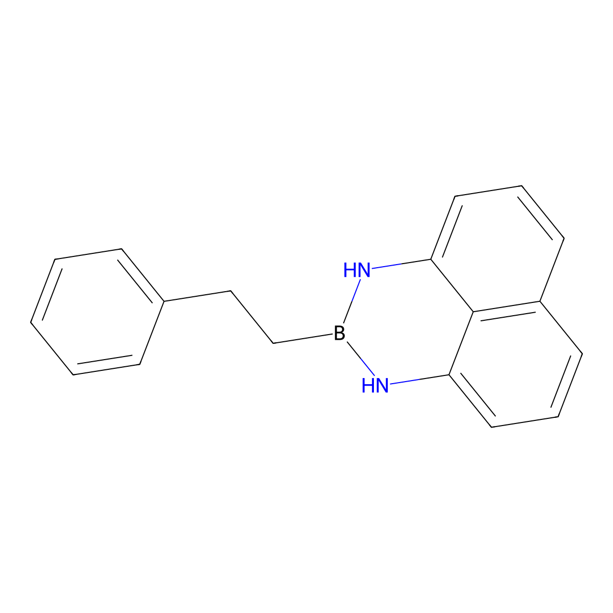 2-Phenethyl-2,3-dihydro-1H-naphtho[1,8-DE][1,3,2]diazaborinine molecular structure, CAS 1245706-89-1