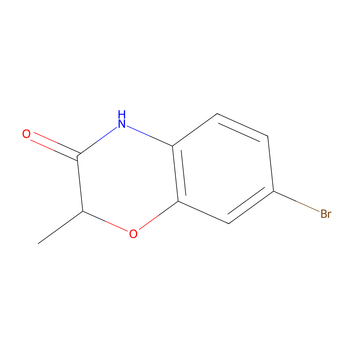 7-bromo-2-methyl-2H-benzo[b][1,4]oxazin-3(4H)-one molecular structure, CAS 1245708-33-1