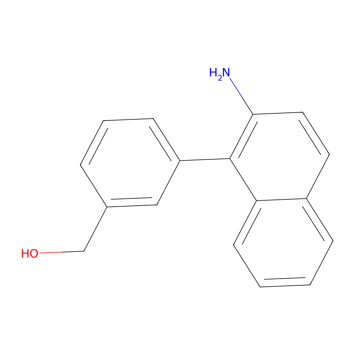(3-(2-Aminonaphthalen-1-yl)phenyl)methanol molecular structure, CAS 1245710-76-2