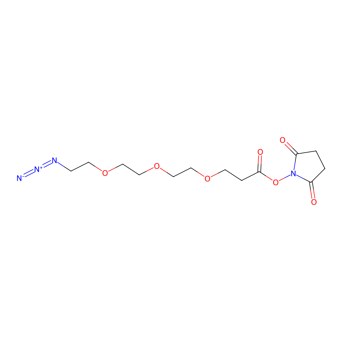 Azido-PEG3-NHS ester molecular structure, CAS 1245718-89-1