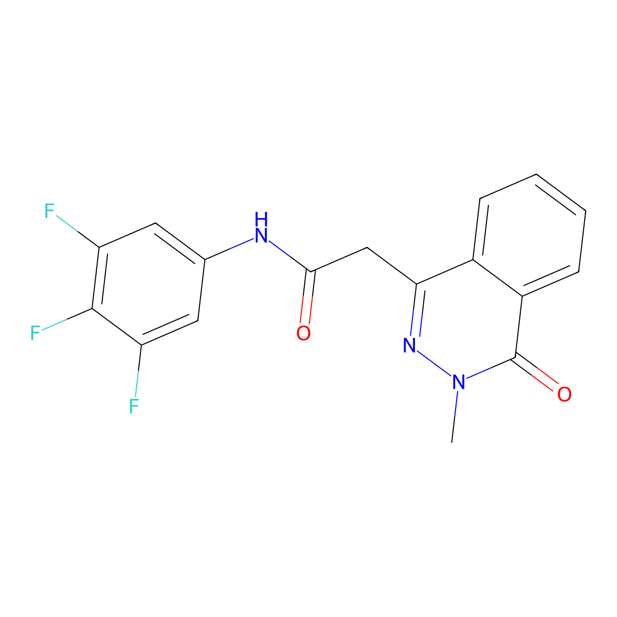 2-(3-methyl-4-oxo-phthalazin-1-yl)-N-(3,4,5-trifluorophenyl)acetamide molecular structure, CAS 1245749-80-7