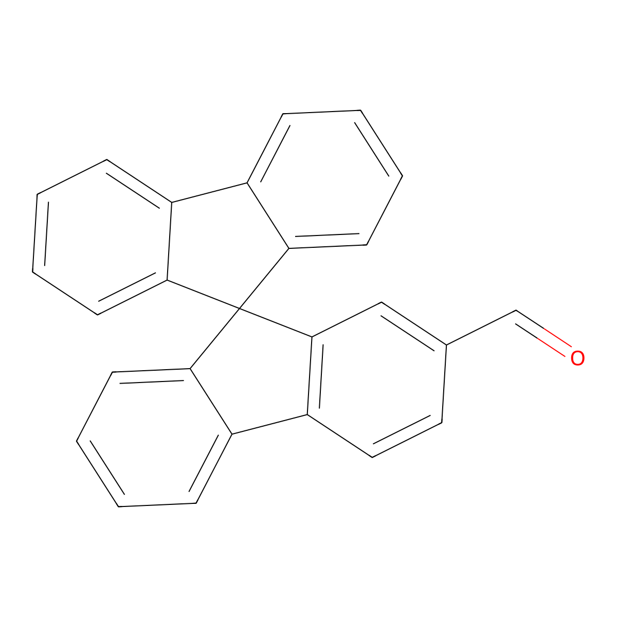 9,9'-Spirobi[9H-fluorene]-2-carboxaldehyde molecular structure, CAS 124575-66-2
