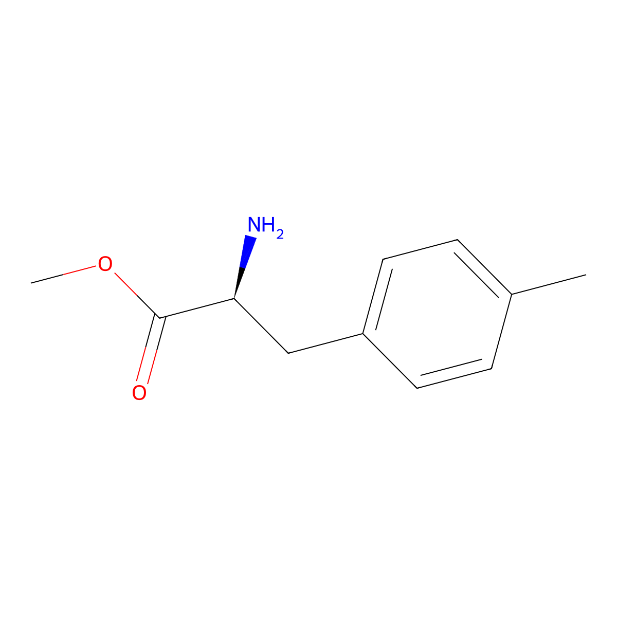 Methyl (S)-2-amino-3-(p-tolyl)propanoate molecular structure, CAS 124575-72-0