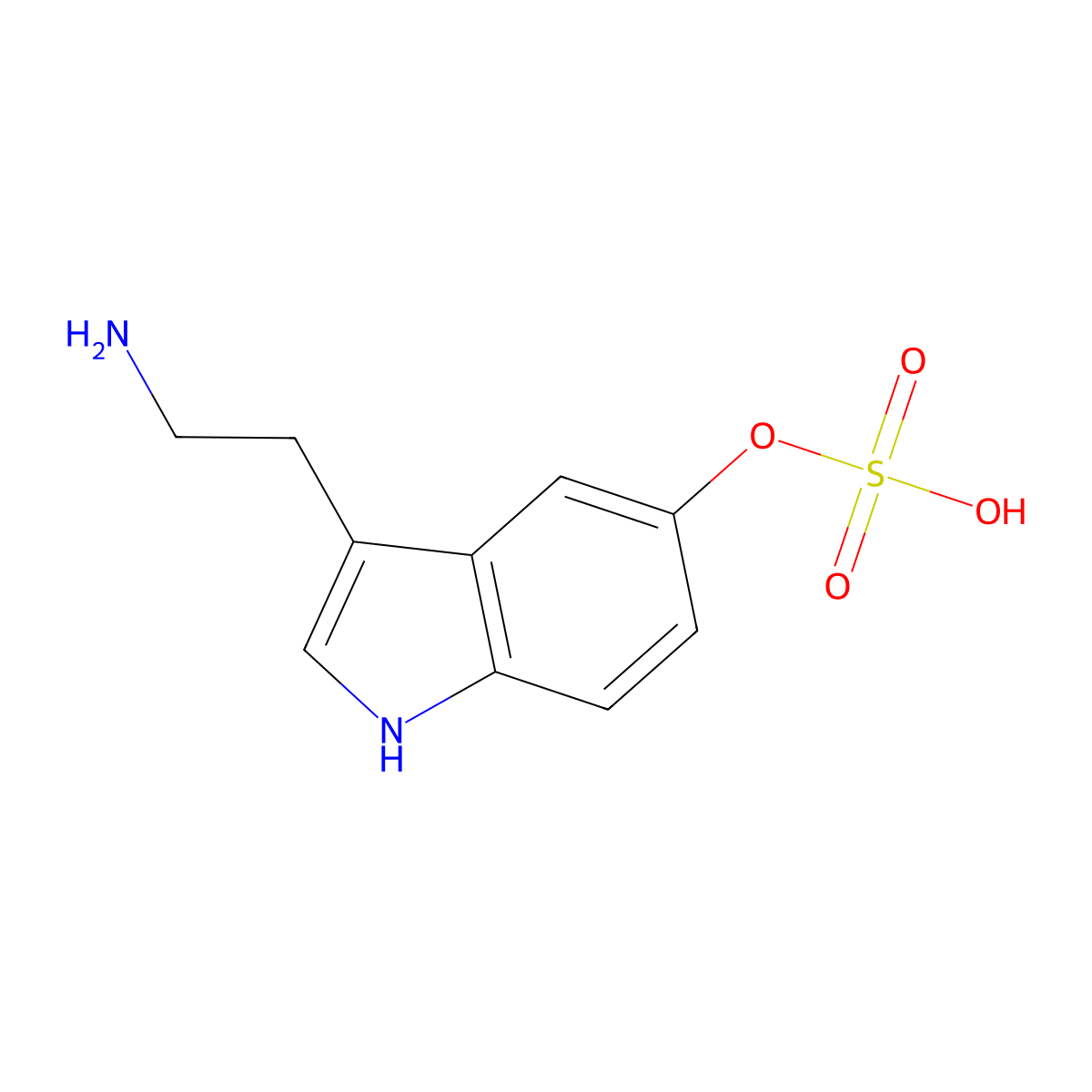 5-Hydroxytryptamine O-sulfate molecular structure, CAS 124575-88-8