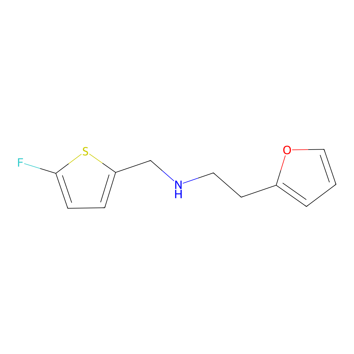 N-((5-Fluorothiophen-2-yl)methyl)-2-(furan-2-yl)ethanamine molecular structure, CAS 1245771-47-4