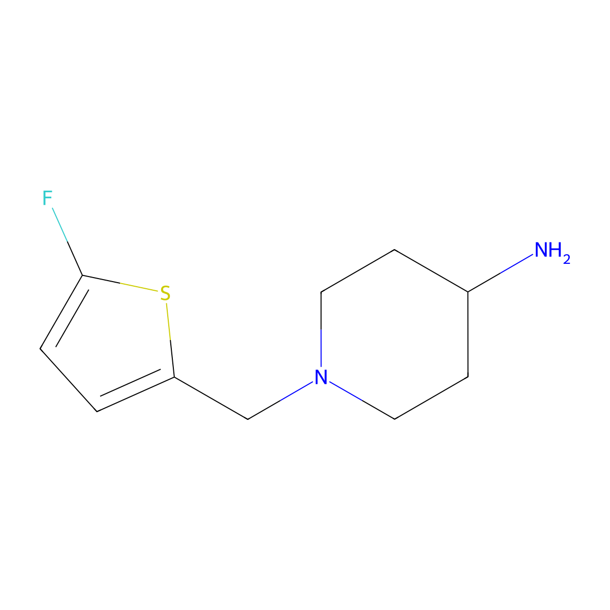 1-[(5-Fluorothiophen-2-yl)methyl]piperidin-4-amine molecular structure, CAS 1245771-51-0