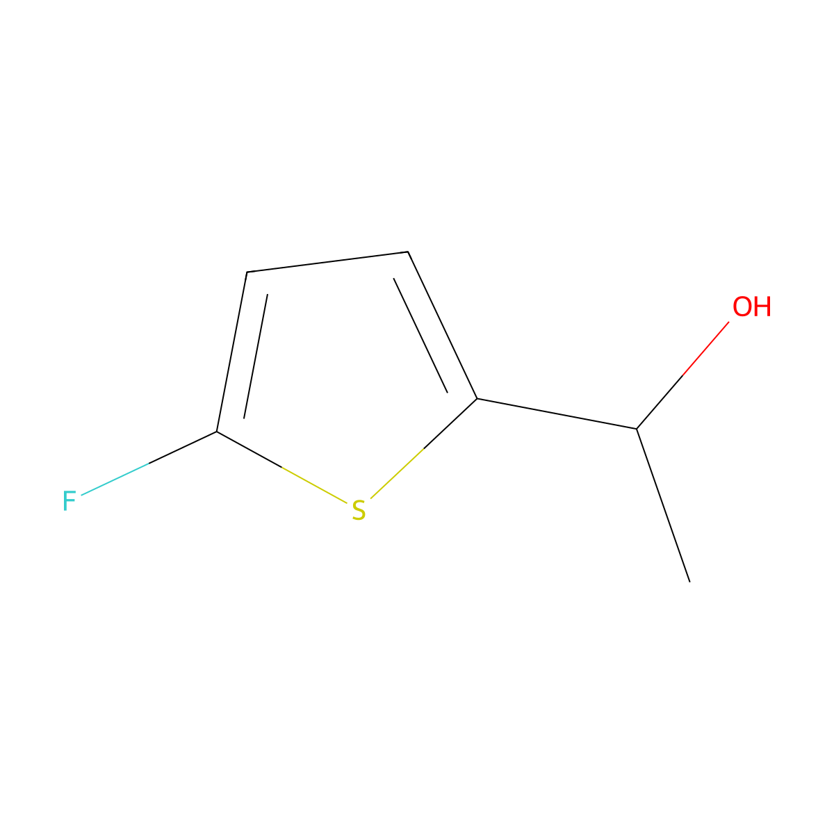 1-(5-Fluorothien-2-yl)ethanol molecular structure, CAS 1245771-53-2