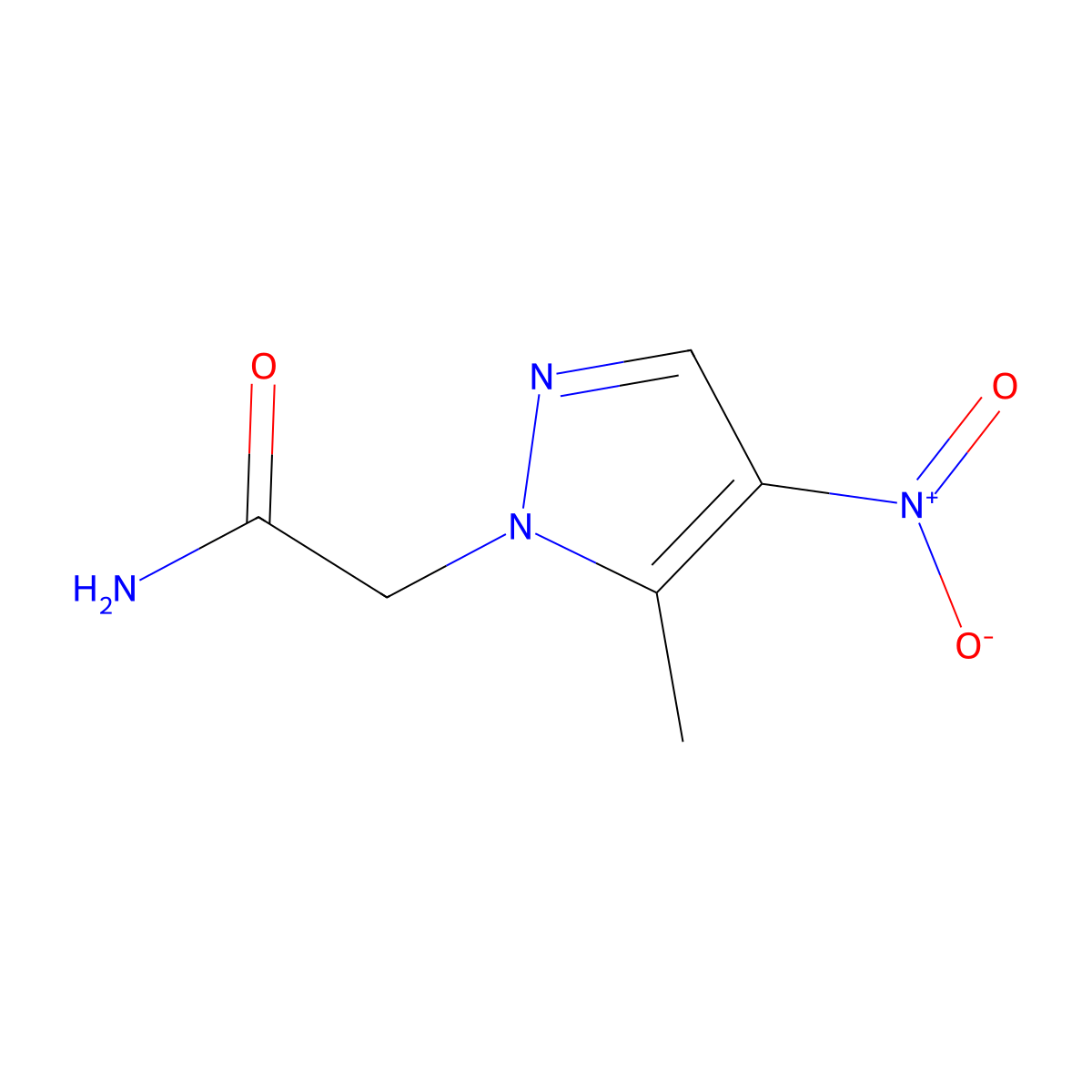 2-(5-methyl-4-nitro-1H-pyrazol-1-yl)acetamide molecular structure, CAS 1245771-67-8