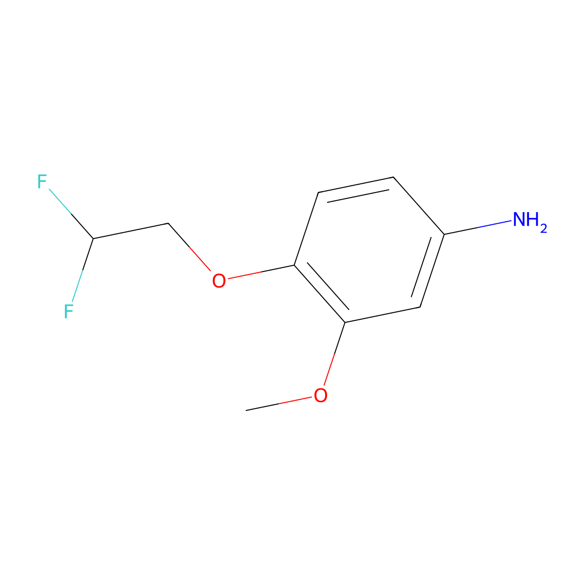 4-(2,2-Difluoroethoxy)-3-methoxyaniline molecular structure, CAS 1245772-01-3