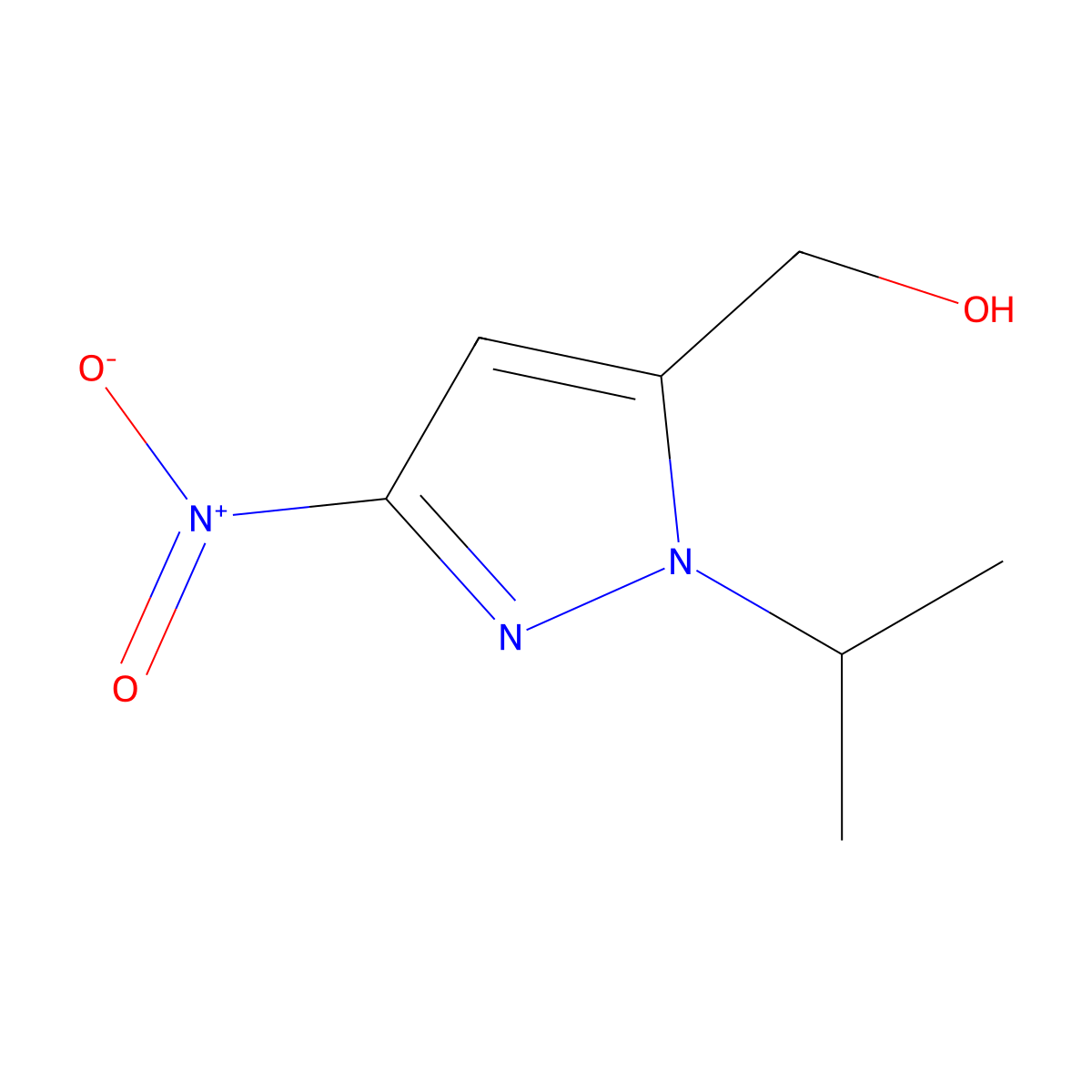 (1-isopropyl-3-nitro-1H-pyrazol-5-yl)methanol molecular structure, CAS 1245772-03-5