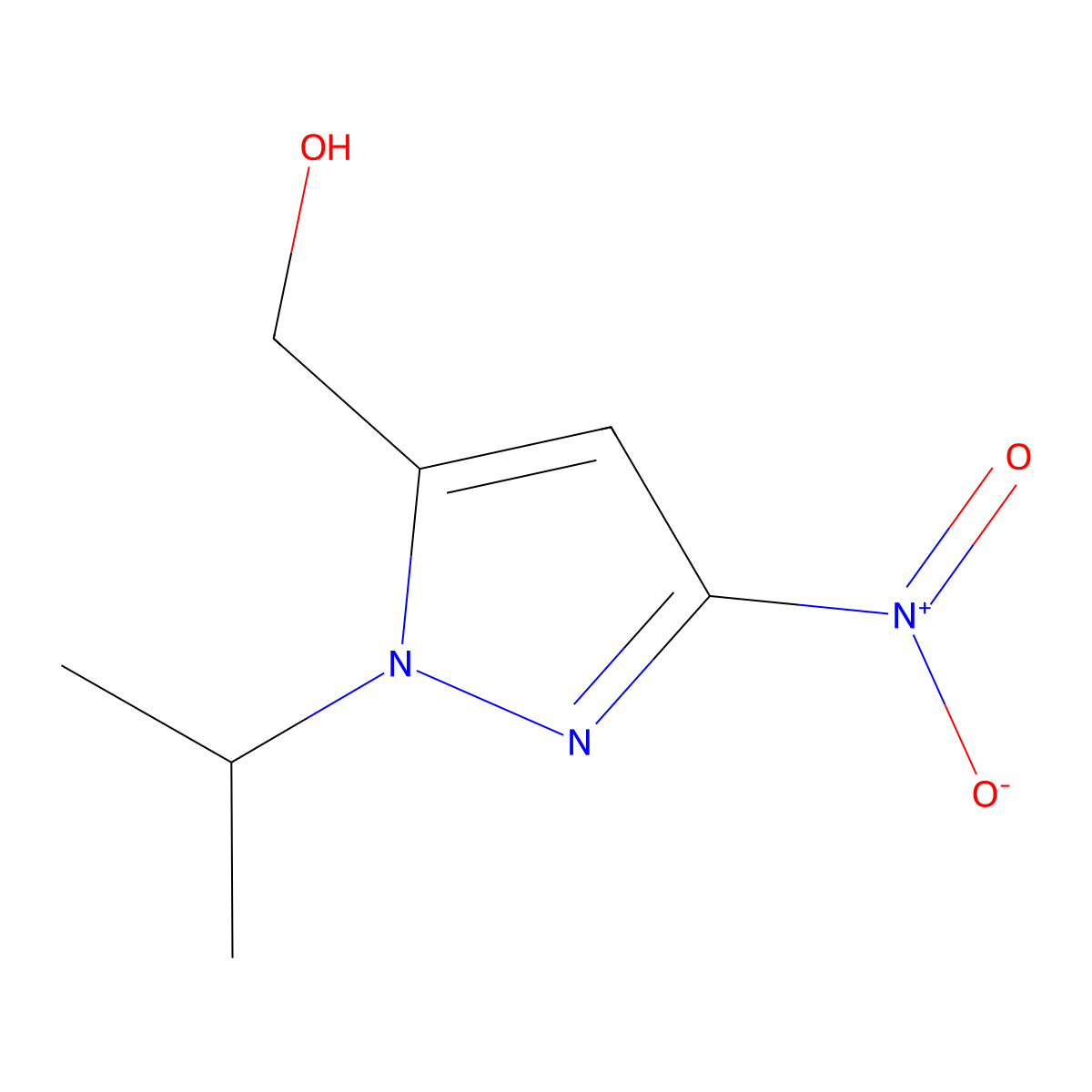 (1-isopropyl-3-nitro-1H-pyrazol-5-yl)methanol molecular structure, CAS 1245772-03-5