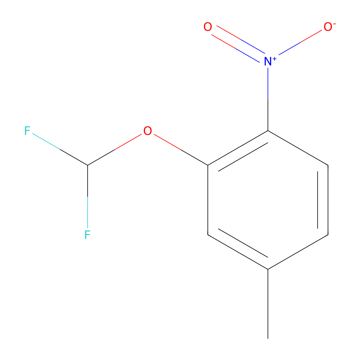 2-(Difluoromethoxy)-4-methyl-1-nitrobenzene molecular structure, CAS 1245772-14-8