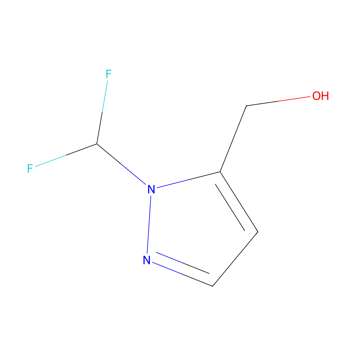 1-(Difluoromethyl)-1H-pyrazole-5-methanol molecular structure, CAS 1245772-28-4