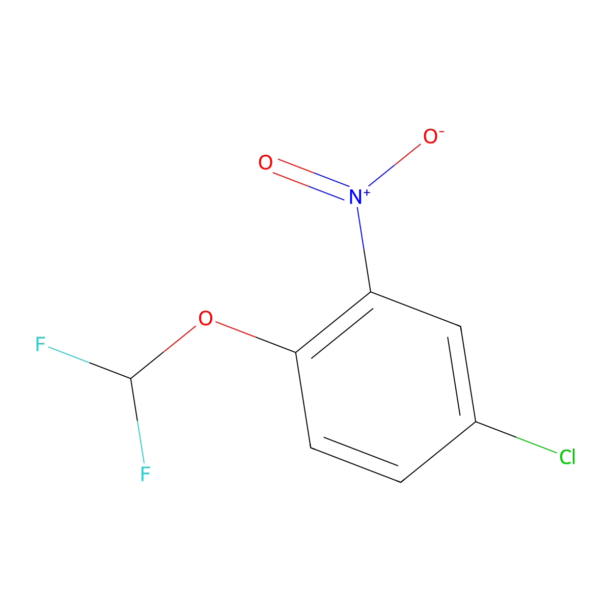 4-Chloro-1-(difluoromethoxy)-2-nitrobenzene molecular structure, CAS 1245772-39-7