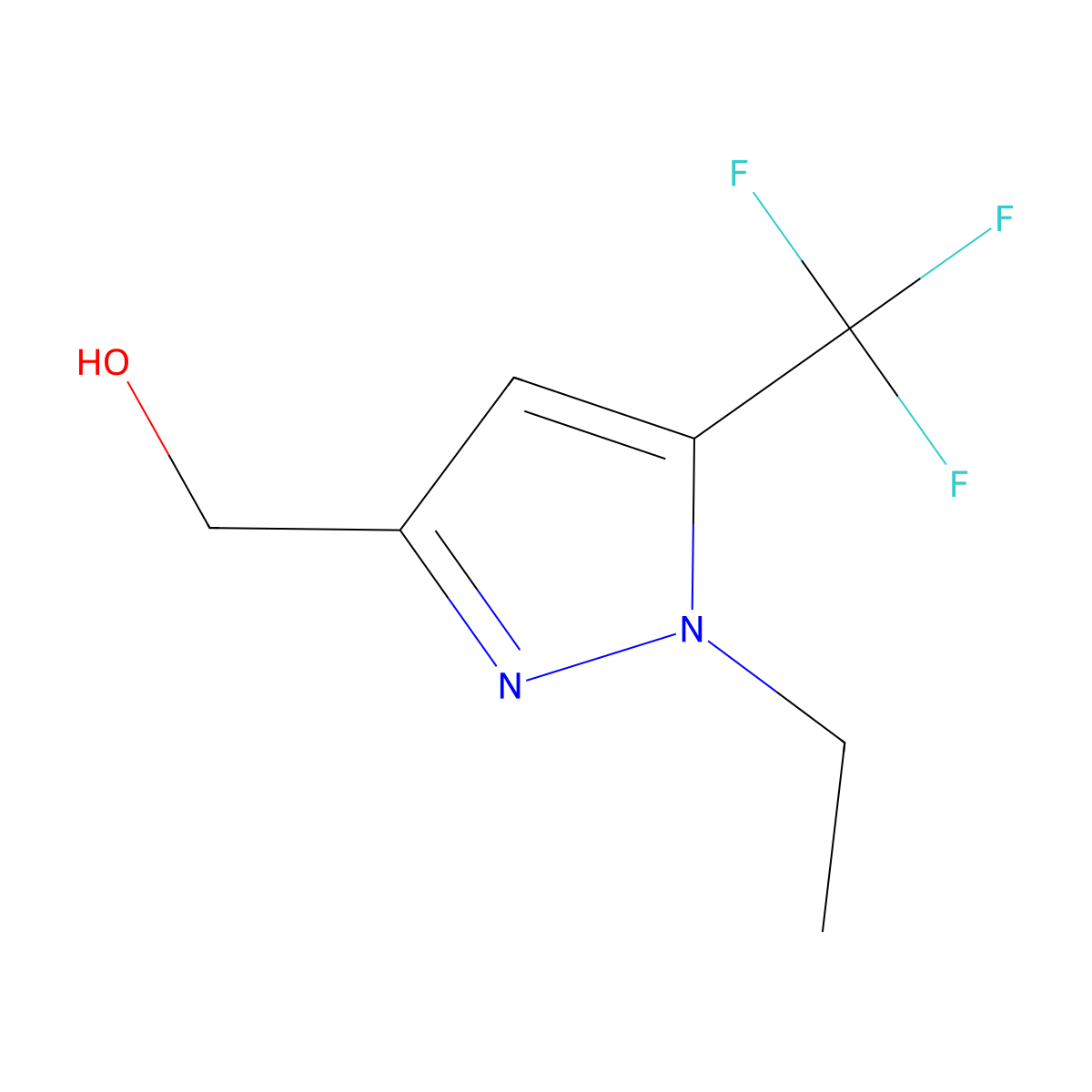 1-Ethyl-5-(trifluoromethyl)-1H-pyrazole-3-methanol molecular structure, CAS 1245772-45-5
