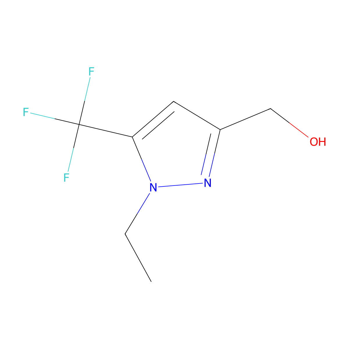 1-Ethyl-5-(trifluoromethyl)-1H-pyrazole-3-methanol molecular structure, CAS 1245772-45-5