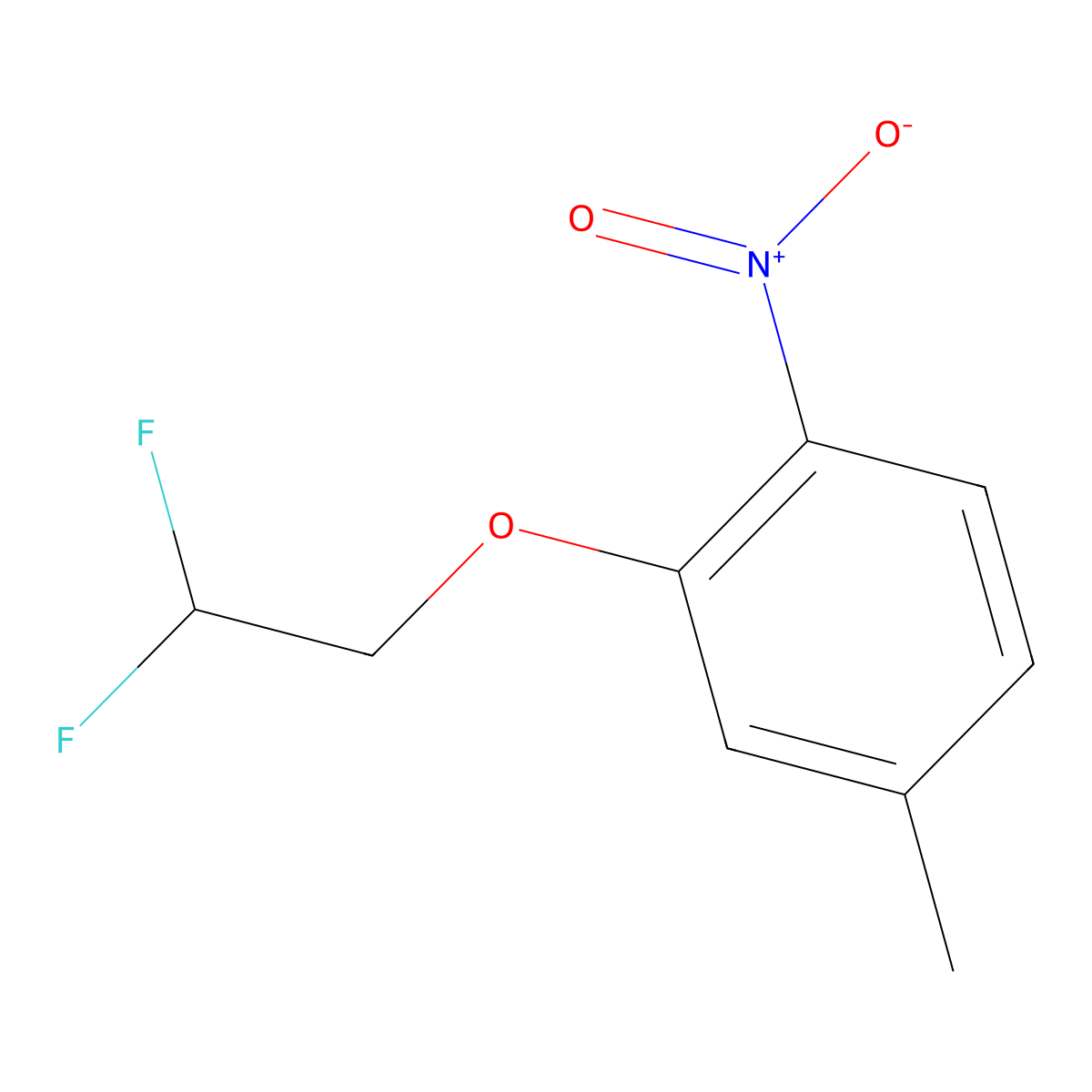2-(2,2-Difluoroethoxy)-4-methyl-1-nitrobenzene molecular structure, CAS 1245772-79-5
