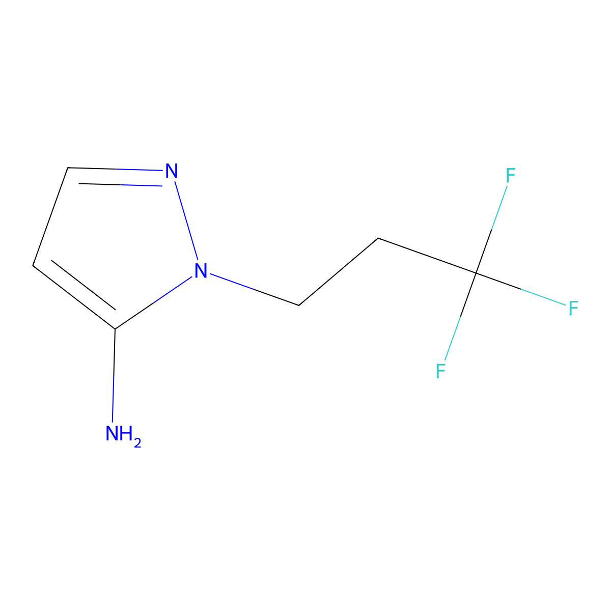 1-(3,3,3-Trifluoropropyl)-1H-pyrazol-5-amine molecular structure, CAS 1245772-93-3