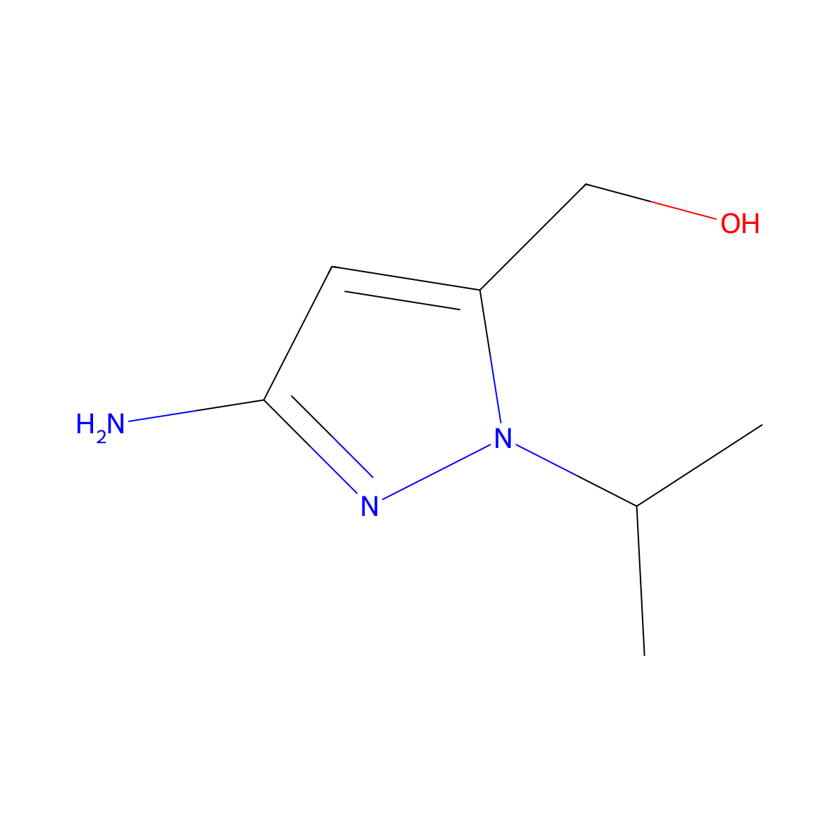 (3-Amino-1-isopropyl-1H-pyrazol-5-yl)methanol molecular structure, CAS 1245773-09-4