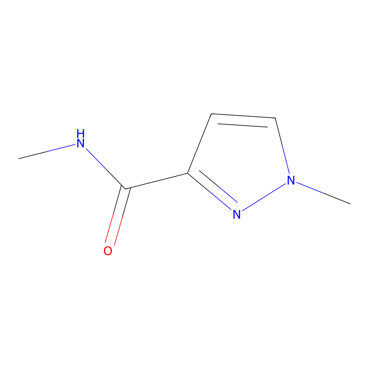 N,1-dimethyl-1H-pyrazole-3-carboxamide molecular structure, CAS 1245773-10-7