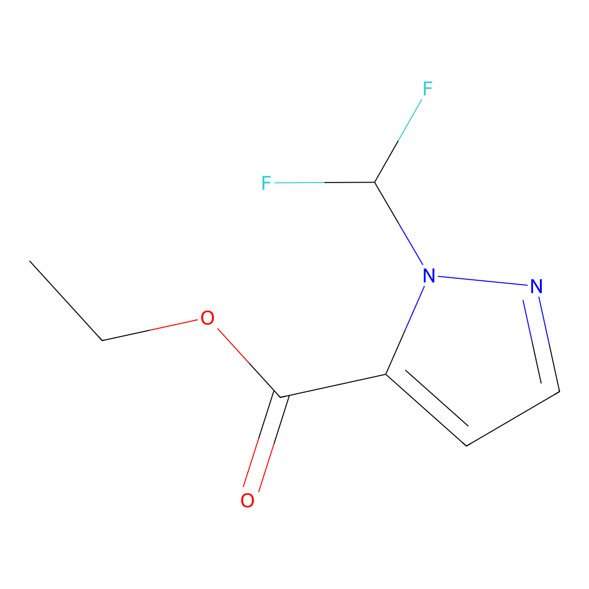 ethyl 1-(difluoromethyl)-1H-pyrazole-5-carboxylate molecular structure, CAS 1245773-11-8