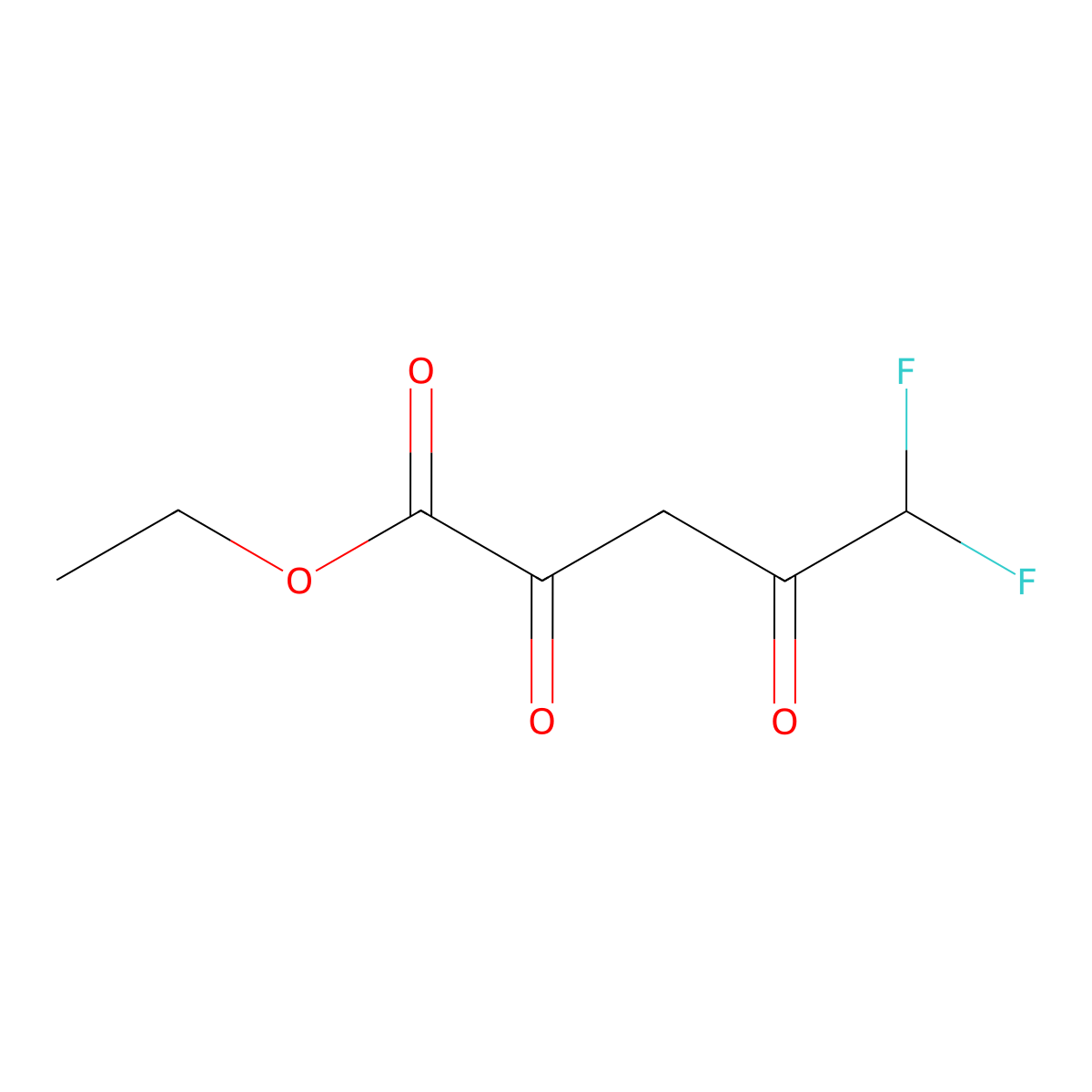 Ethyl 5,5-difluoro-2,4-dioxopentanoate molecular structure, CAS 1245773-18-5
