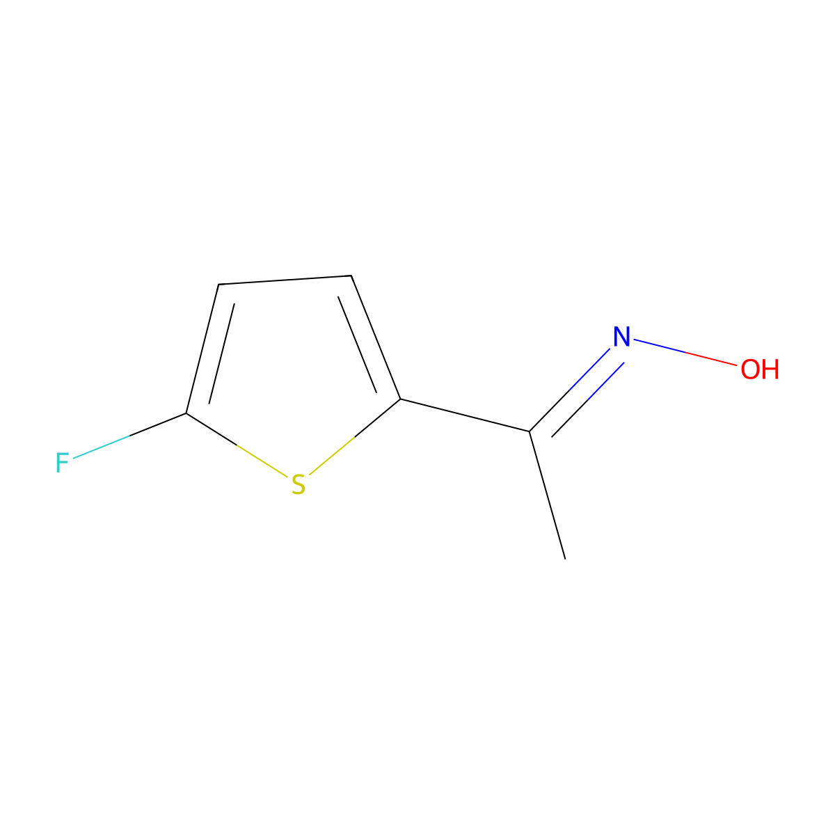N-[1-(5-Fluorothiophen-2-YL)ethylidene]hydroxylamine molecular structure, CAS 1245782-60-8