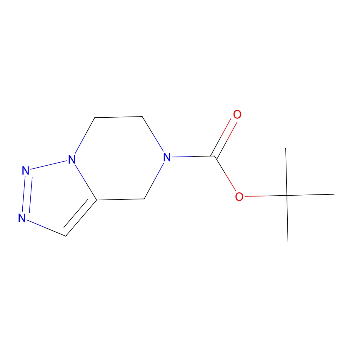 5-Boc-4,6,7-trihydro-1,2,3-triazolo[1,5-A]pyrazine molecular structure, CAS 1245782-69-7
