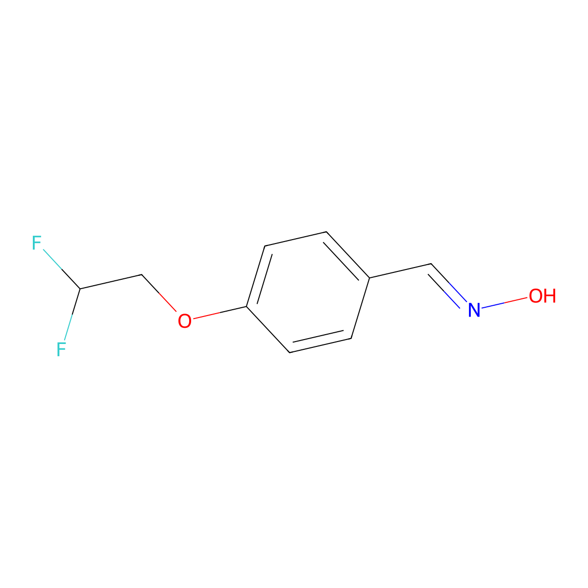 4-(2,2-Difluoroethoxy)benzaldehyde oxime molecular structure, CAS 1245782-77-7