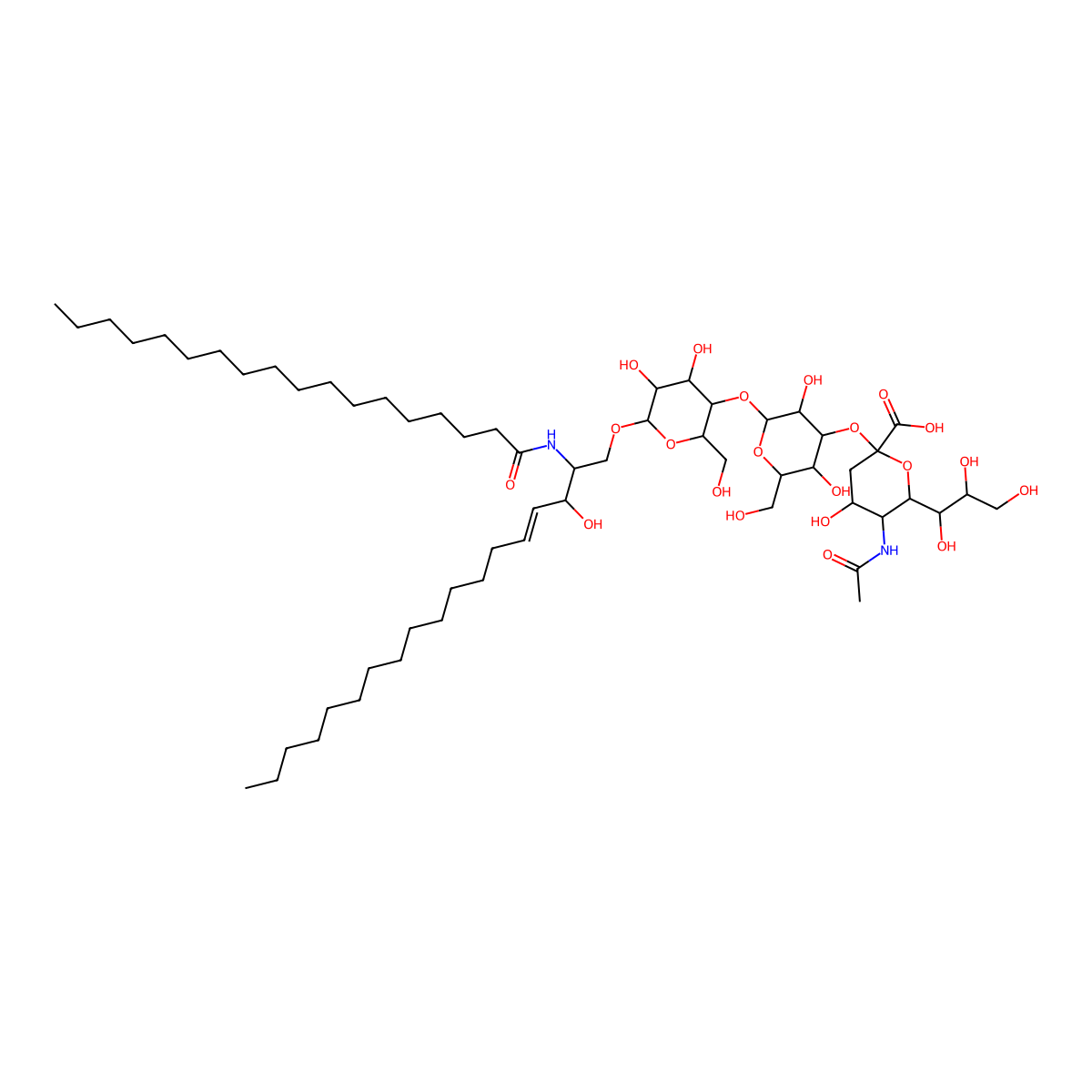 GM3(d18:1/18:0) molecular structure, CAS 124579-05-1