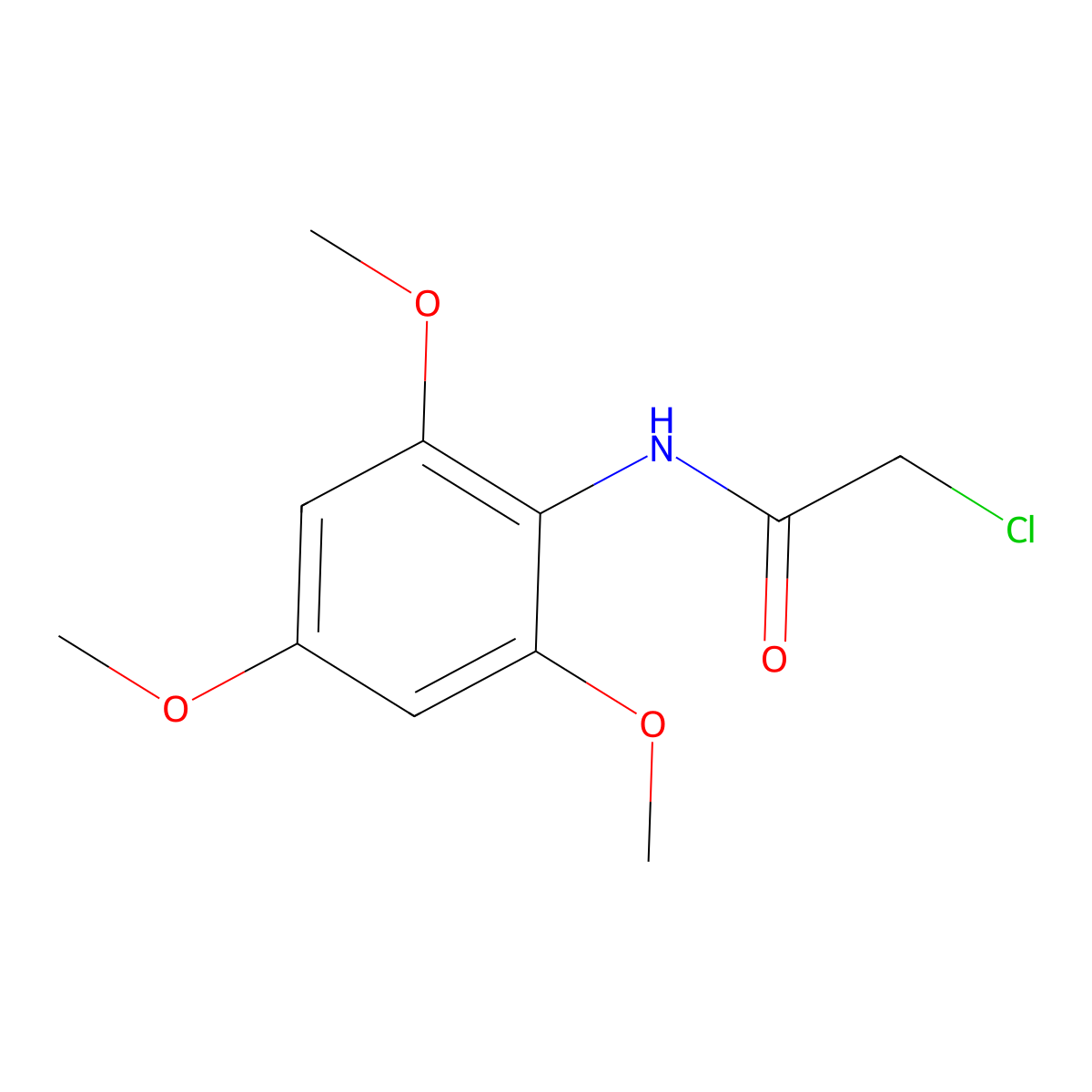 2-Chloro-N-(2,4,6-trimethoxyphenyl)acetamide molecular structure, CAS 1245796-20-6