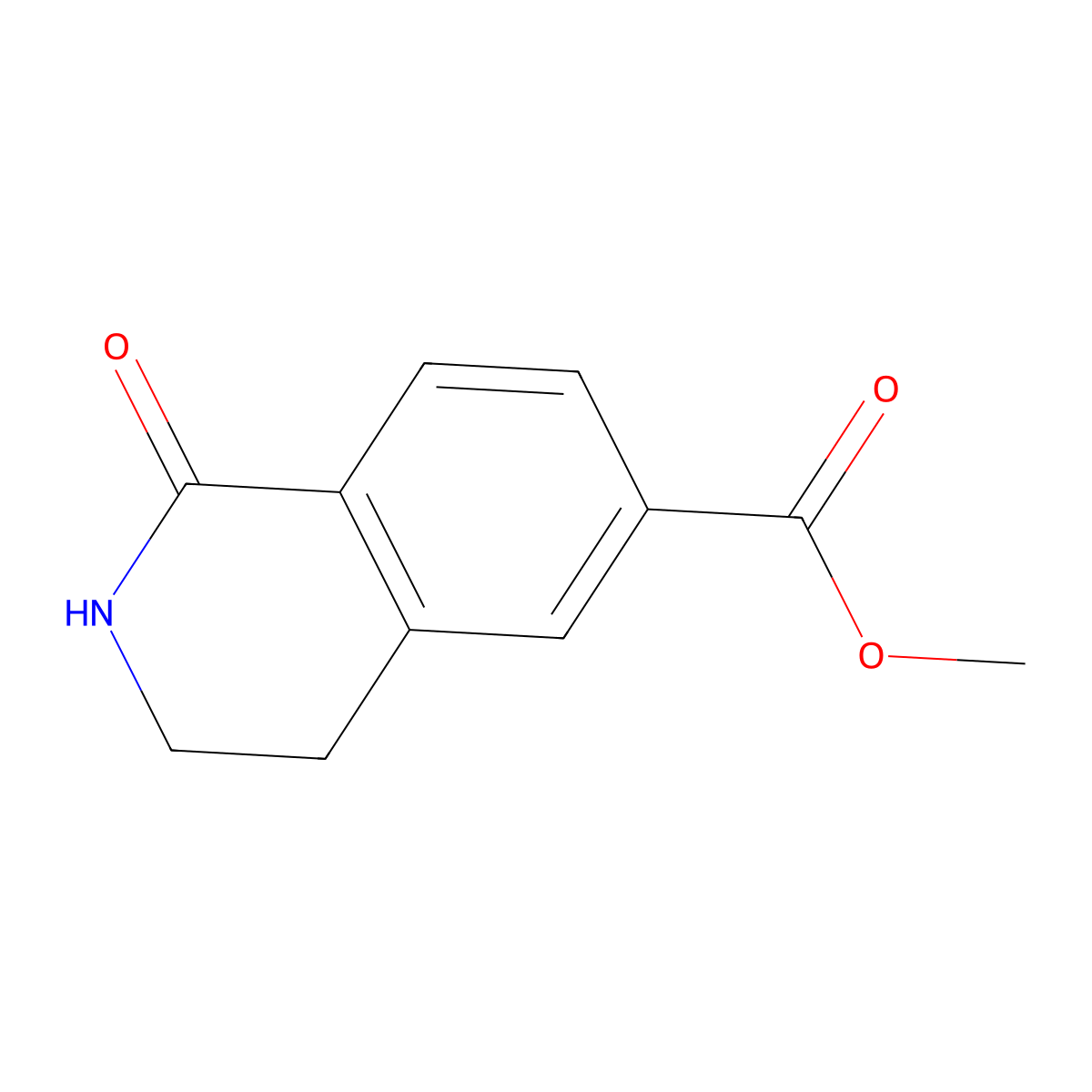 Methyl 1-oxo-1,2,3,4-tetrahydroisoquinoline-6-carboxylate molecular structure, CAS 1245798-39-3
