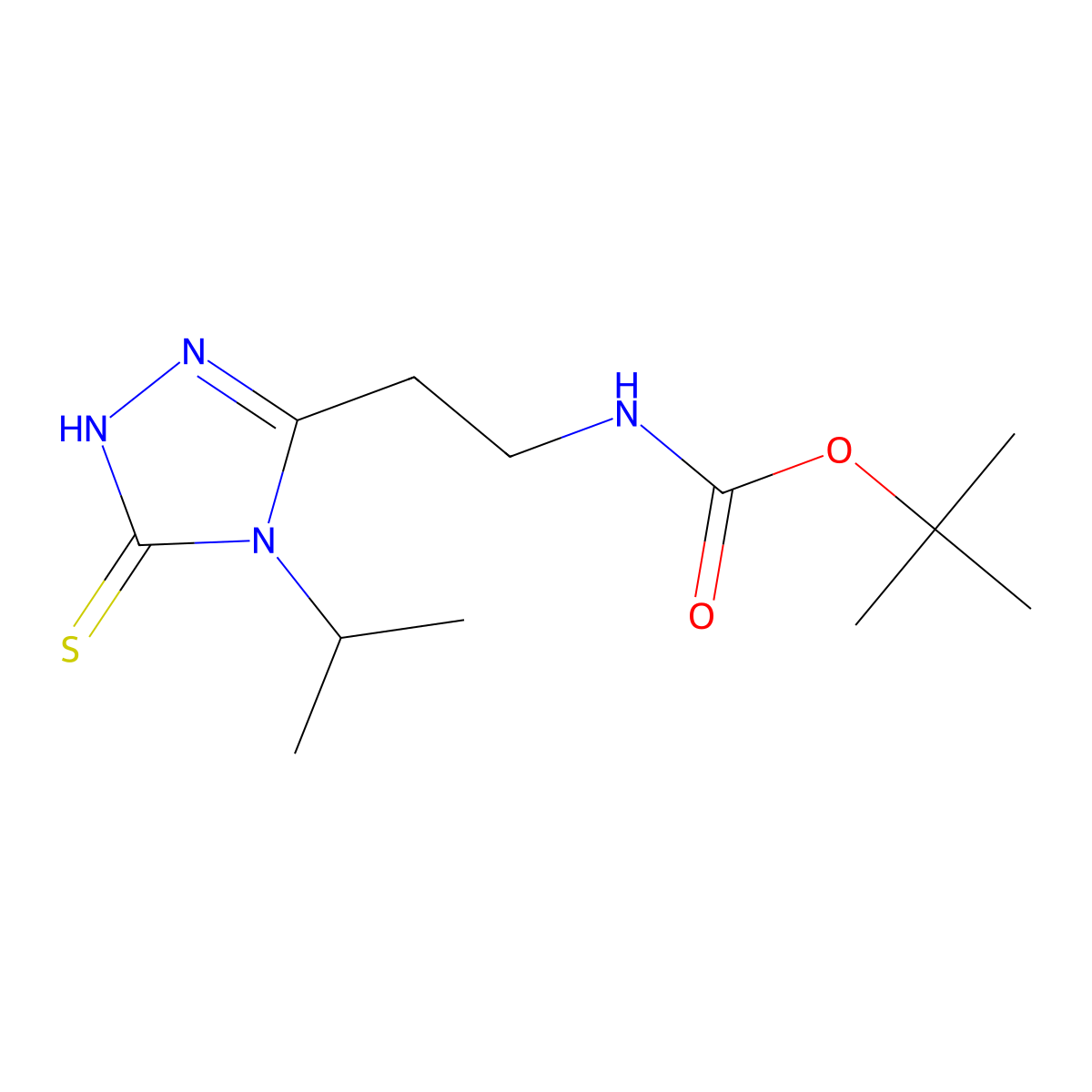 tert-Butyl (2-(4-isopropyl-5-thioxo-4,5-dihydro-1H-1,2,4-triazol-3-yl)ethyl)carbamate molecular structure, CAS 1245806-45-4