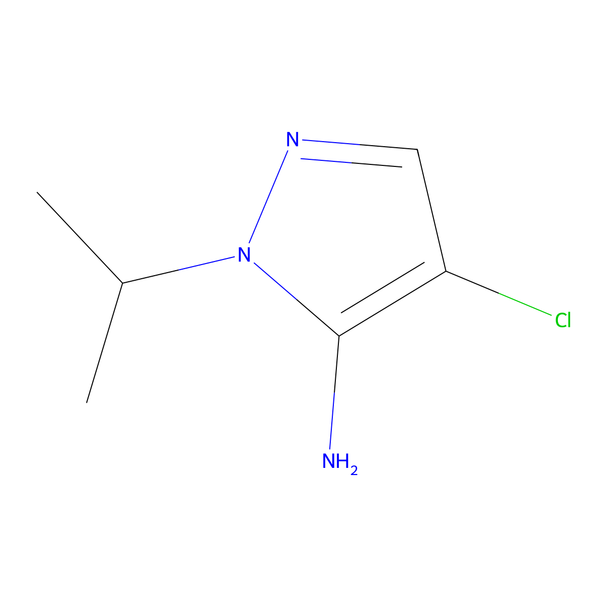 4-Chloro-1-isopropyl-1H-pyrazol-5-amine molecular structure, CAS 1245806-61-4
