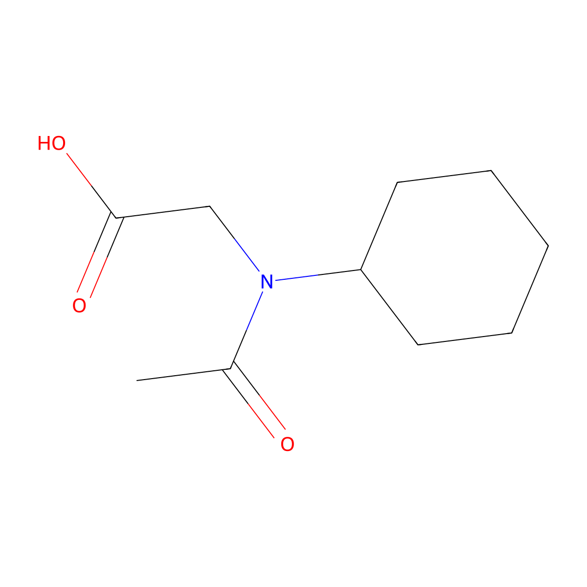 2-(N-cyclohexylacetamido)acetic acid molecular structure, CAS 1245807-17-3