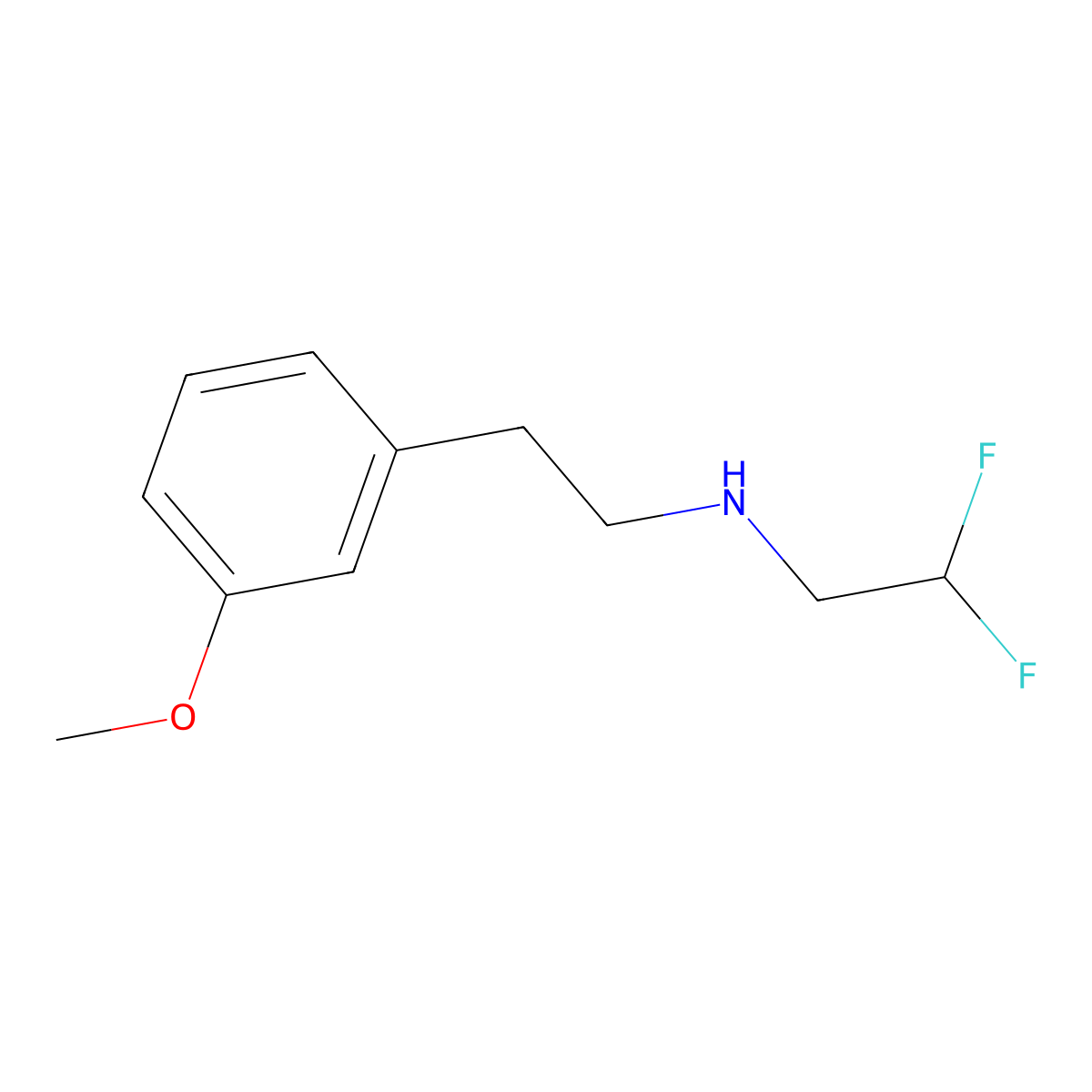 (2,2-Difluoroethyl)[2-(3-methoxyphenyl)ethyl]amine molecular structure, CAS 1245807-48-0