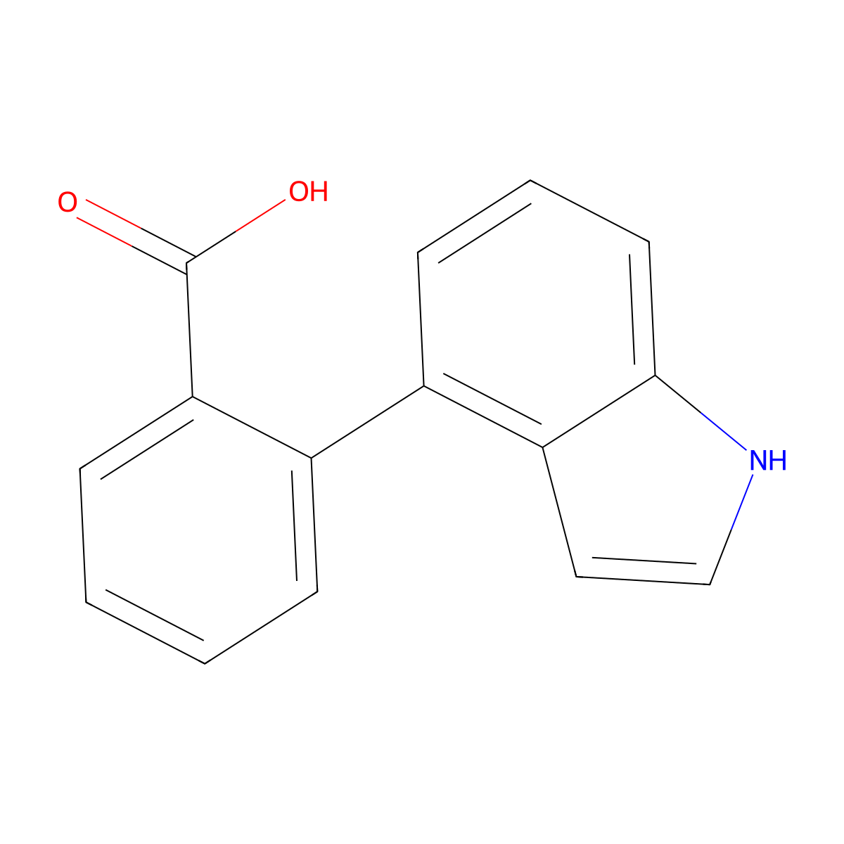 2-(1H-indol-4-yl)benzoic acid molecular structure, CAS 1245807-50-4