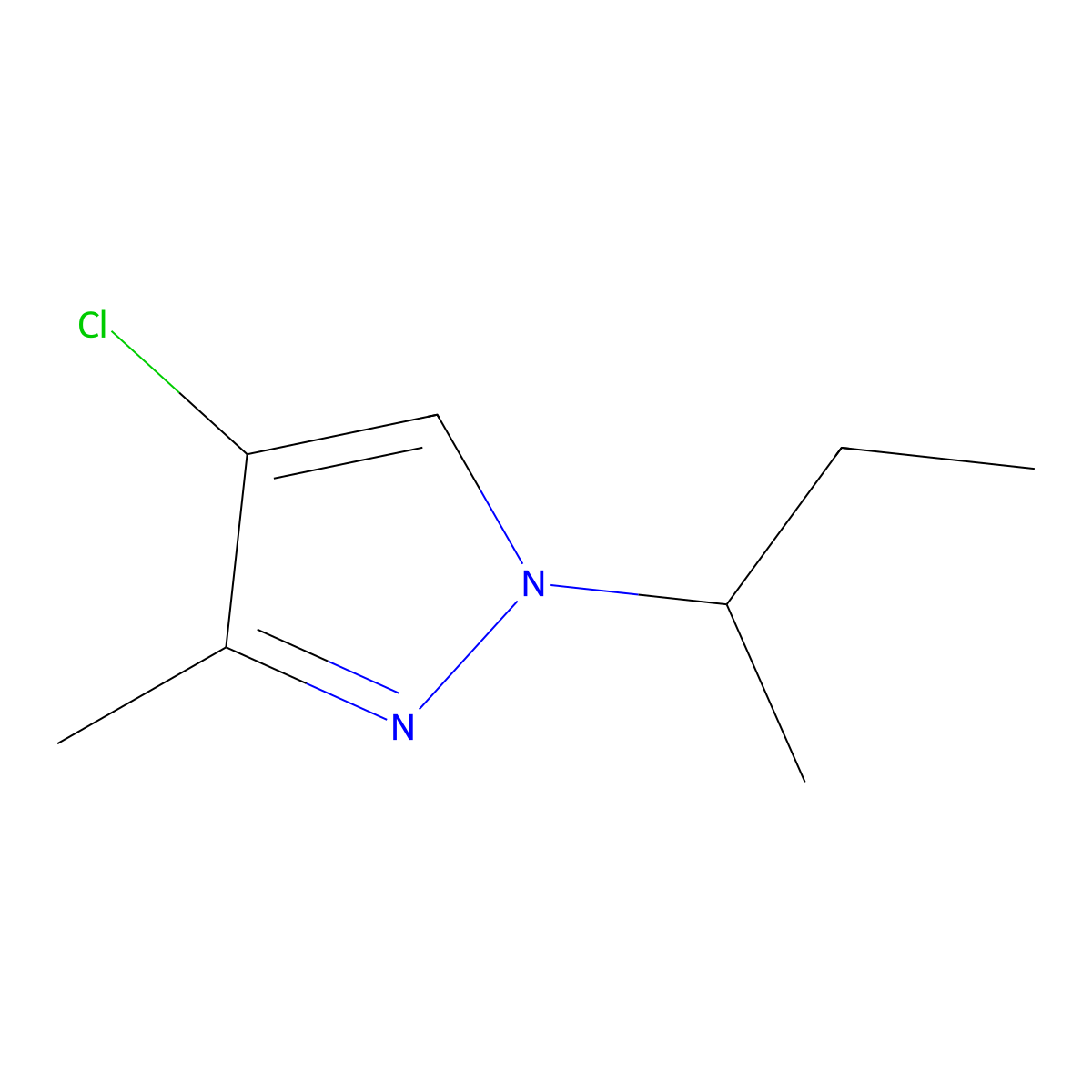 4-Chloro-3-methyl-1-(methylpropyl)pyrazole molecular structure, CAS 1245808-61-0
