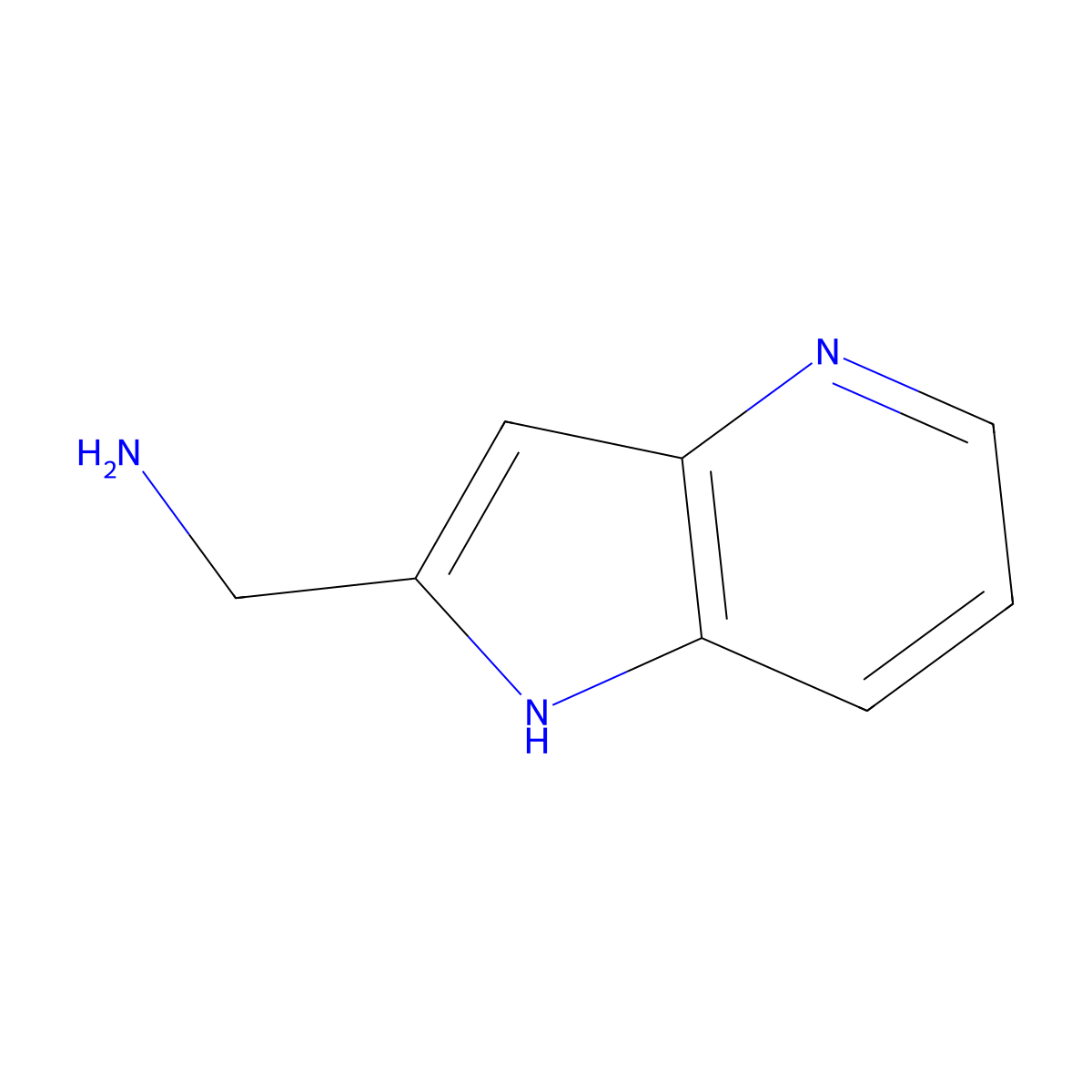 {1H-pyrrolo[3,2-b]pyridin-2-yl}methanamine molecular structure, CAS 1245808-67-6