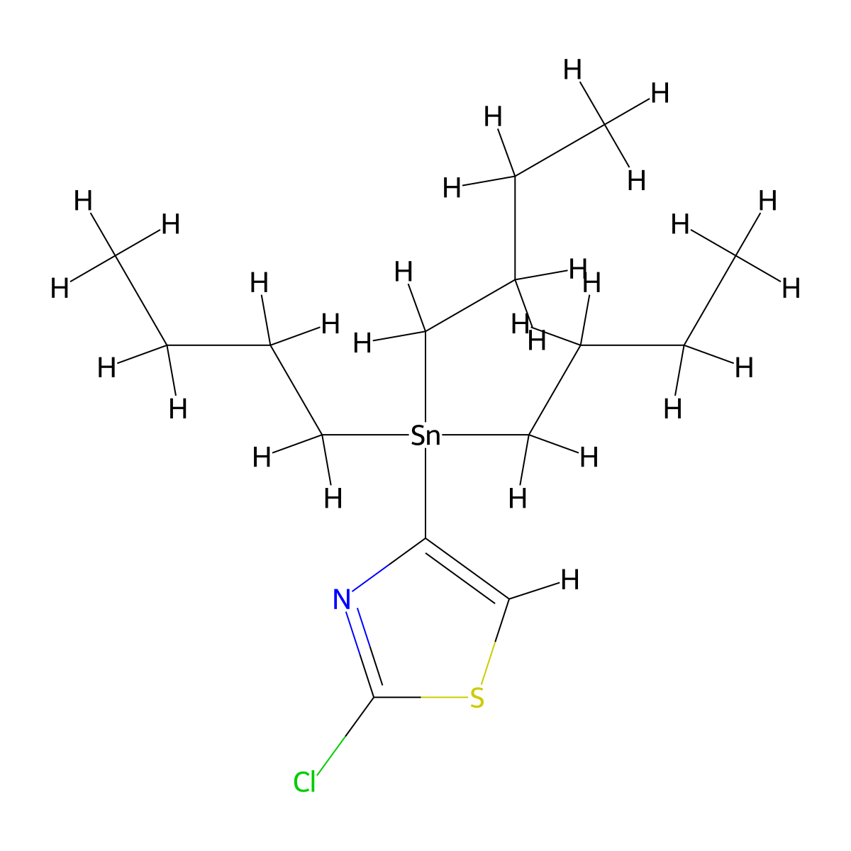 2-Chloro-4-(tributylstannyl)thiazole molecular structure, CAS 1245816-11-8