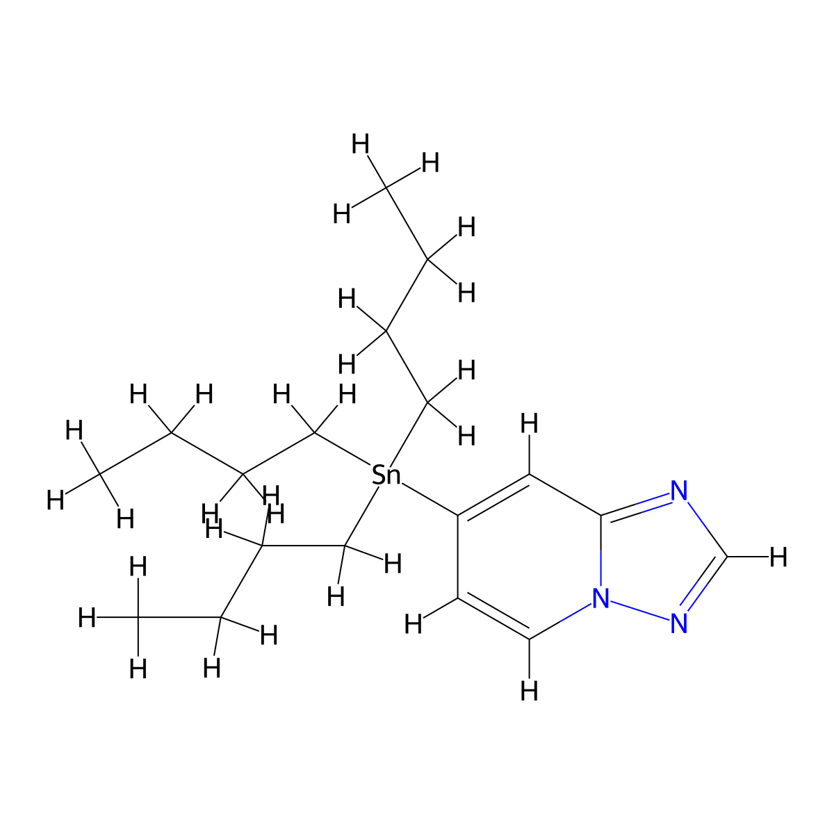 7-Tributylstannyl[1,2,4]triazolo[1,5-a]pyridine molecular structure, CAS 1245816-22-1