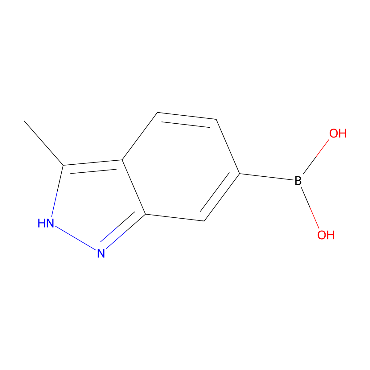3-Methyl-1H-indazole-6-boronic acid molecular structure, CAS 1245816-26-5