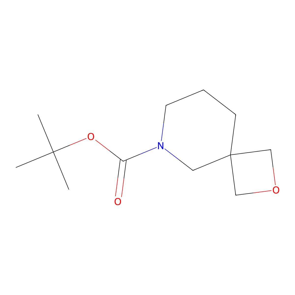 Tert-butyl 2-oxa-6-azaspiro[3.5]nonane-6-carboxylate molecular structure, CAS 1245816-29-8