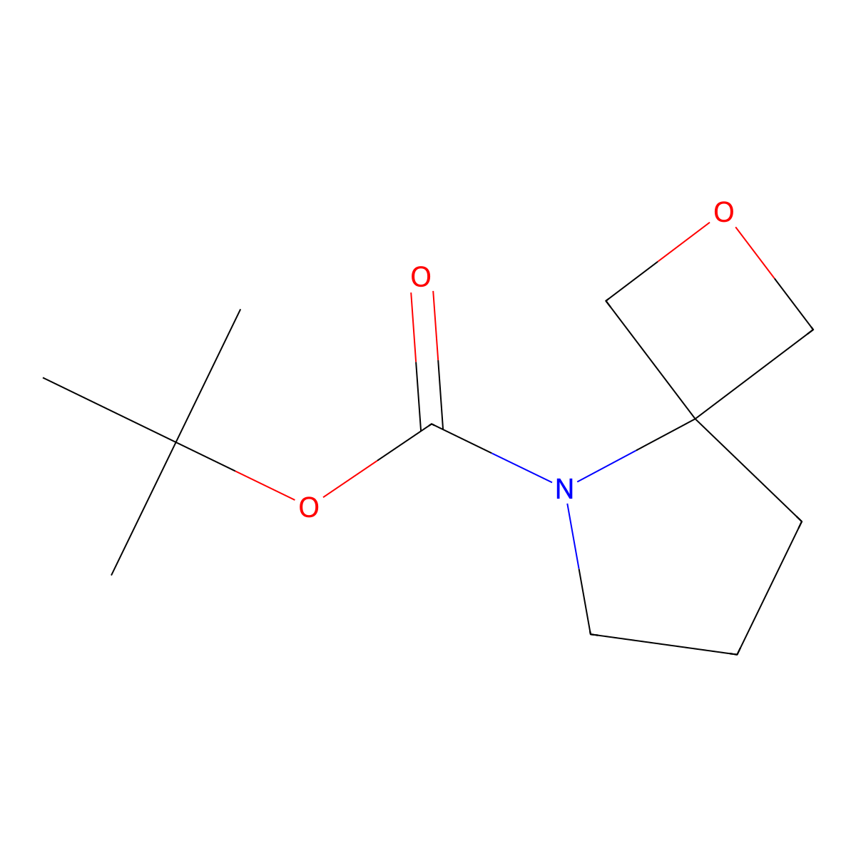 Tert-butyl 2-oxa-5-azaspiro[3.4]octane-5-carboxylate molecular structure, CAS 1245816-30-1