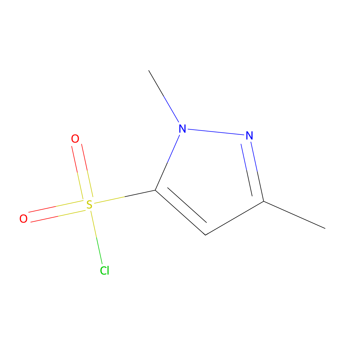 1,3-Dimethyl-1H-pyrazole-5-sulfonyl chloride molecular structure, CAS 1245820-90-9