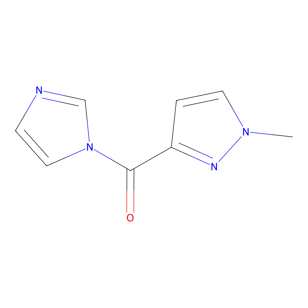 (1H-Imidazol-1-yl)(1-methyl-1H-pyrazol-3-yl)methanone molecular structure, CAS 1245823-35-1